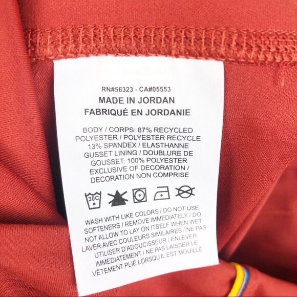 NIKE | Leggings Burnt Orange With Rainbow Stripe Women’s Size Small - Picture 10 of 10